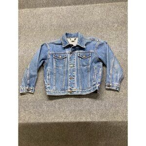 Talbots Denim Jacket Girls Size Large Blue Long Sleeve Button Up